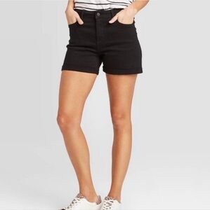 Women's Black Denim Shorts